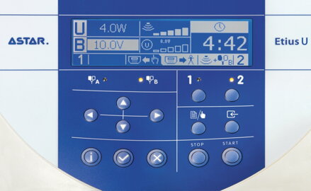 Prístroj na kombinovanú terapiu elektroliečba - ultrazvuk - ETIUS U